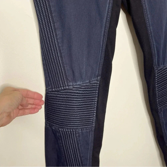 3.1 Phillip Lim Moto Pants w/ Ponte Inserts Biker Quilted Knee Pads street wear - Picture 5 of 13